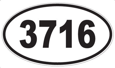 3716 - Oval Sticker