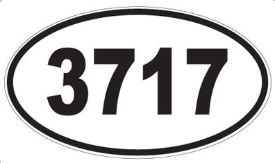3717 - Oval Sticker