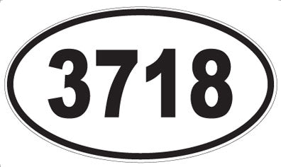 3718 - Oval Sticker