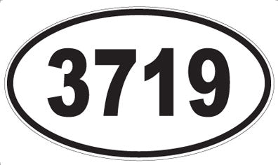 3719 - Oval Sticker