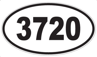 3720 - Oval Sticker