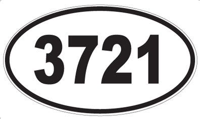 3721 - Oval Sticker