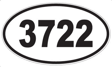 3722 - Oval Sticker