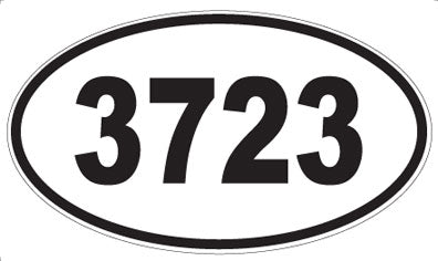 3723 - Oval Sticker