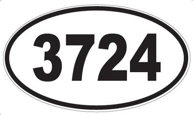 3724 - Oval Sticker