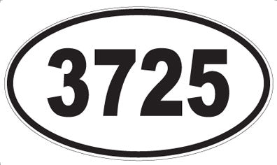 3725 - Oval Sticker