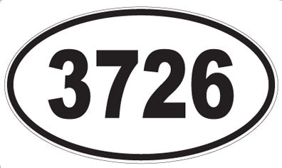 3726 - Oval Sticker