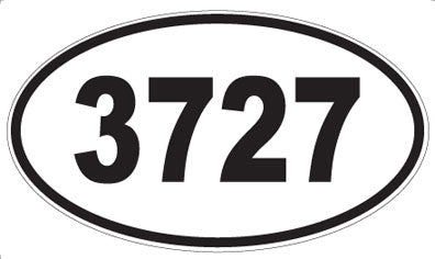 3727 - Oval Sticker