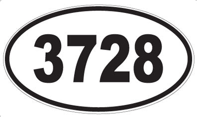 3728 - Oval Sticker
