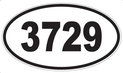 3729 - Oval Sticker
