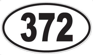 372 - Oval Sticker