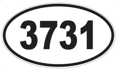 3731 - Oval Sticker