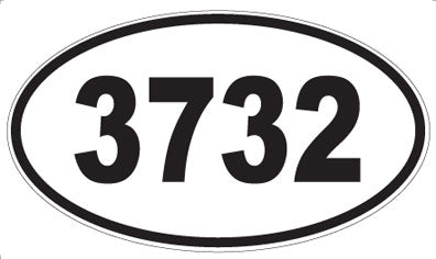 3732 - Oval Sticker