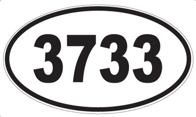 3733 - Oval Sticker