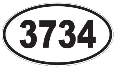 3734 - Oval Sticker