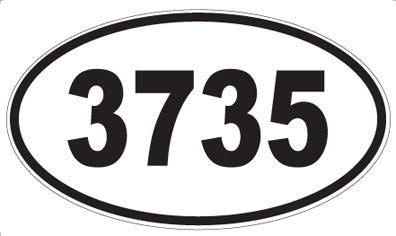3735 - Oval Sticker