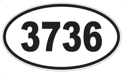 3736 - Oval Sticker