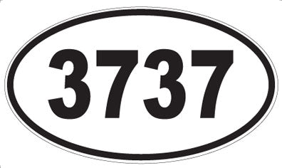 3737 - Oval Sticker