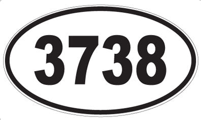 3738 - Oval Sticker