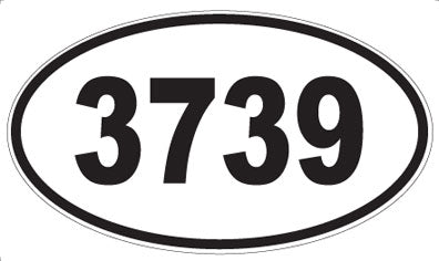 3739 - Oval Sticker