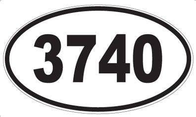 3740 - Oval Sticker