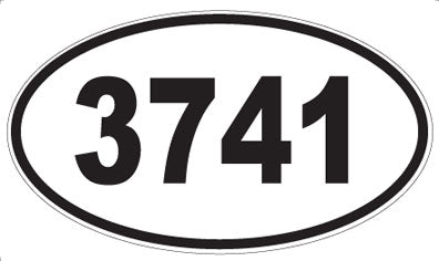 3741 - Oval Sticker