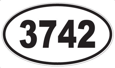 3742 - Oval Sticker