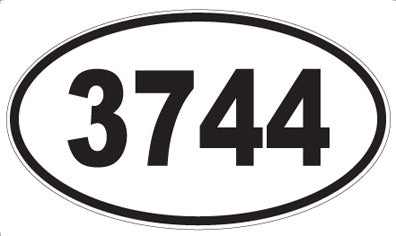 3744 - Oval Sticker