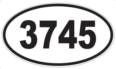 3745 - Oval Sticker