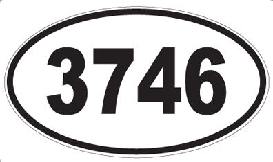 3746 - Oval Sticker