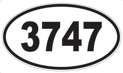 3747 - Oval Sticker