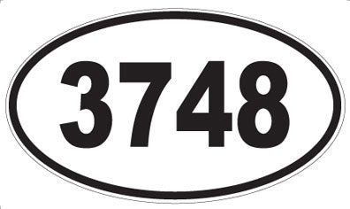 3748 - Oval Sticker