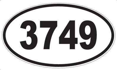 3749 - Oval Sticker