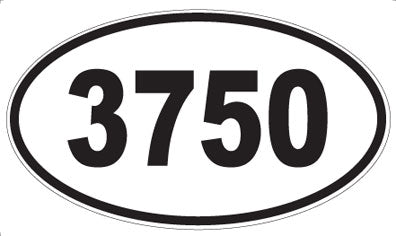 3750 - Oval Sticker