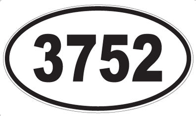 3752 - Oval Sticker