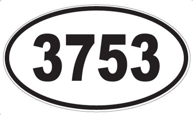 3753 - Oval Sticker