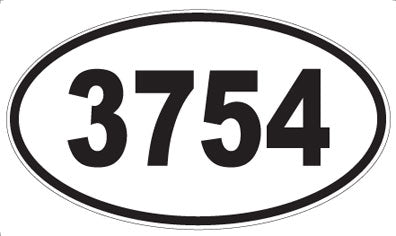 3754 - Oval Sticker
