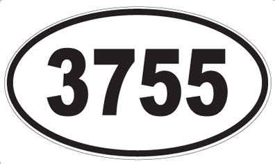3755 - Oval Sticker