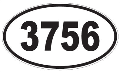 3756 - Oval Sticker
