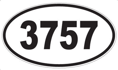 3757 - Oval Sticker