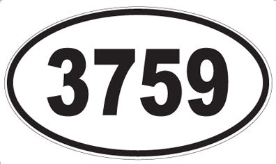 3759 - Oval Sticker