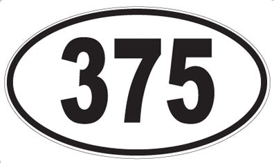 375 - Oval Sticker
