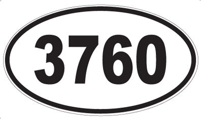 3760 - Oval Sticker