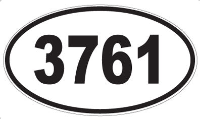 3761 - Oval Sticker