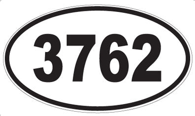 3762 - Oval Sticker