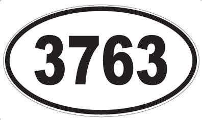 3763 - Oval Sticker
