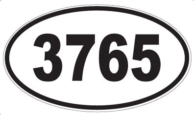 3765 - Oval Sticker