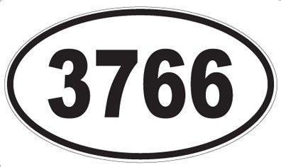 3766 - Oval Sticker