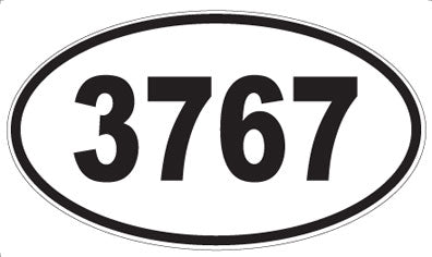 3767 - Oval Sticker