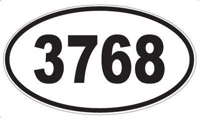 3768 - Oval Sticker